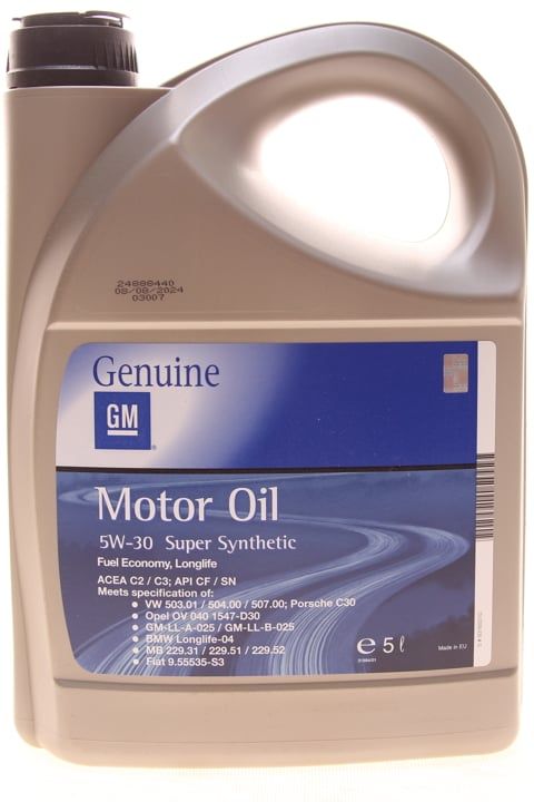 Олива GM Super Synthetic 5W-30, 5л. 93165010