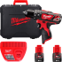 Дриль-шурупокрут з ударом акумуляторний MILWAUKEE, M12 BPD-202C (+ заряд.пристрій, 2 акум., кейс)