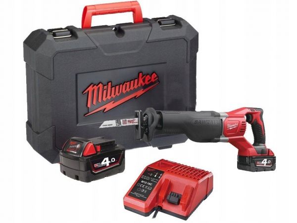 Пила шабельна акумуляторна MILWAUKEE, M18 BSX-402C (зарядний пристрій М12-18 С, 2 акумулятори М18 В4 4Аг, полотно, кейс)