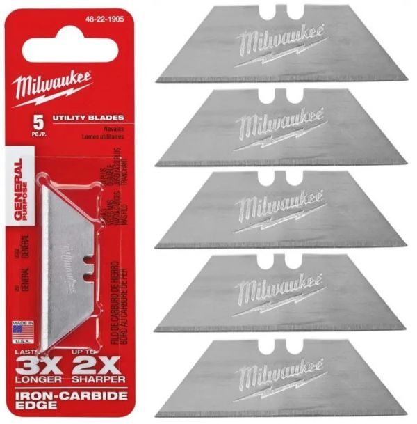 Леза змінні трапецієподібні універсальні MILWAUKEE, (5шт)