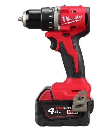 Дриль-шуруповерт акумуляторний безщітковий MILWAUKEE M18 BLDDRC-402C, 60,5Нм (зарядний пристрій М12-18 С, 2 акумулятори М18 В4 4