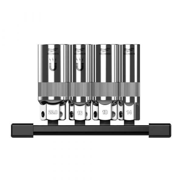 Набір головок свічок 3/8" 14-21 мм ( 4 предмети) MILWAUKEE