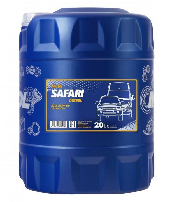 Масло моторное Safari SAE 20W-50 Mannol - 20 л