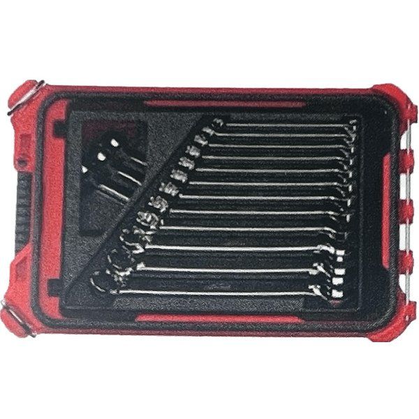 Набір ключів рожково-накидних метричних хромованих MAX BITE PACKOUT MILWAUKEE, (8/9/10/11/12/13/14/15 /16/17/18/19/20/21/22мм) (