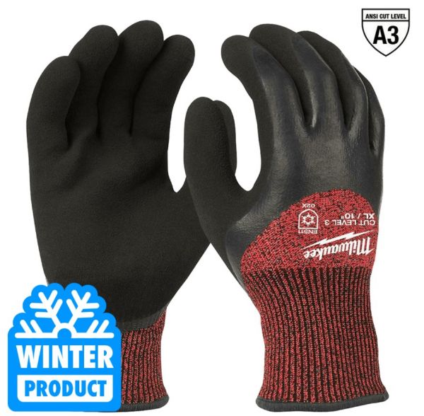 Рукавиці зимові MILWAUKEE, з опором порізам 3 рівня, розмір 10/XL