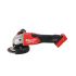 Шліфмашина кутова акумуляторна MILWAUKEE, M18 FSAG125XB-0, діаметр 125мм (захисний кожух, антивібраційна бокова рукоятка, безклю