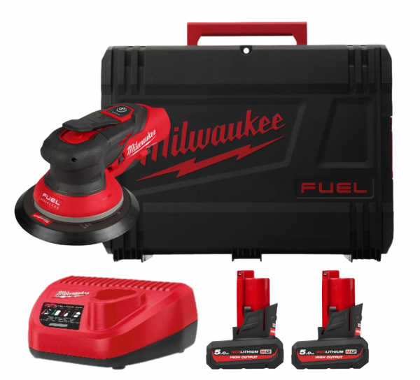 Шліфмашина ексцентрикова акумуляторна MILWAUKEE M12 FROS2.5-502X Ø150мм (ЗП+2акум.Х5Аг+HDкейс)