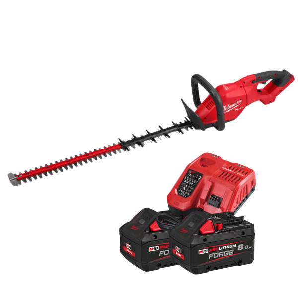 Аккумуляторный кущоріз шина 60 см Milwaukee M18 M18 FHET60G2-802 FORGE (2 x акум 8,0 Ач M18 FB8 Forge, зар.пристр для M18 и M12)