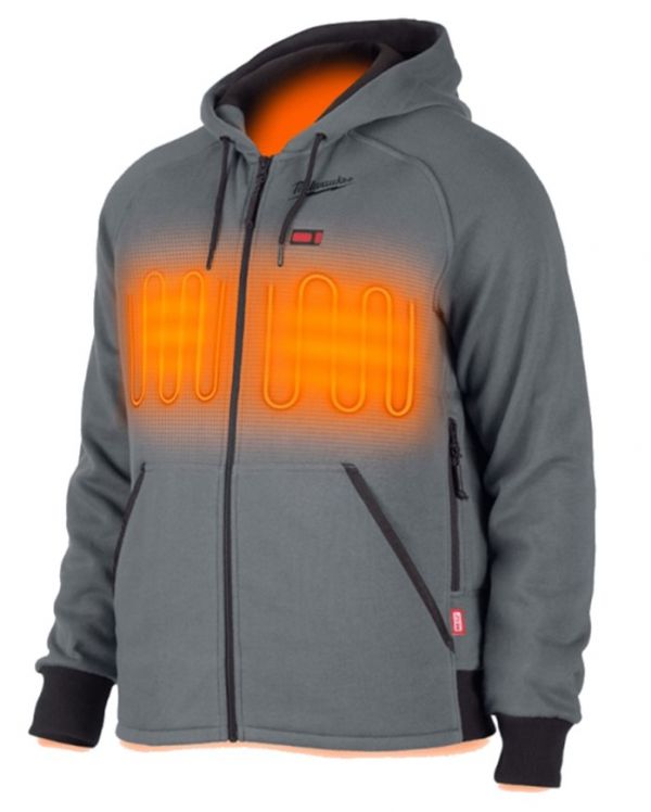 Толстовка з підігрівом MILWAUKEE, M12 HHGREY4-0 (XL), сіра (розмір XL)