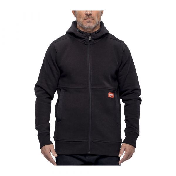Толстовка на блискавці GRIDIRON MILWAUKEE, WHZ BL XXXL, з капюшоном, чорна (розмір XXXL)