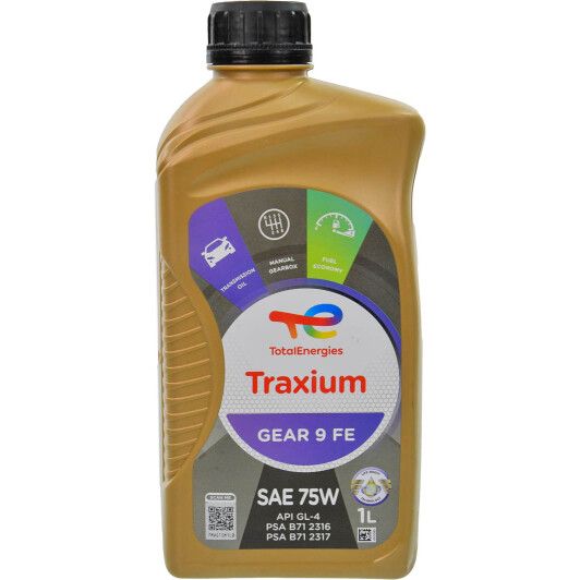 Олива TOTAL TRAXIUM GEAR 9 FE 75W , 1л 214244