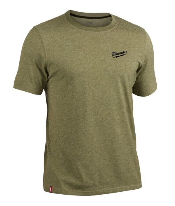 Футболка MILWAUKEE HTSSGN-M, легка з коротким рукавом, зелена, (розмір M)