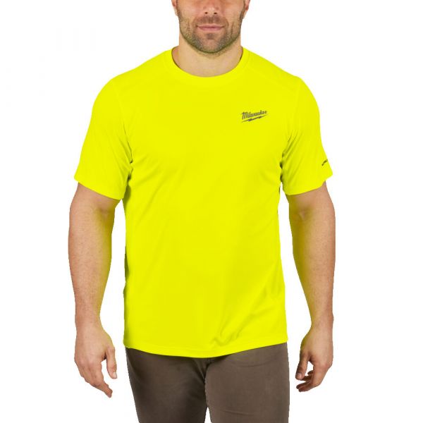 Футболка MILWAUKEE, WWSS дихаюча з коротким рукавом, жовта, розмір XXL
