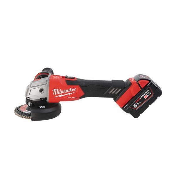 Шліфмашина кутова акумуляторна MILWAUKEE, M18 FSAG125XB-502X, діаметр 125мм (+2 акумулятори, зарядний пристрій, захисний кожух,