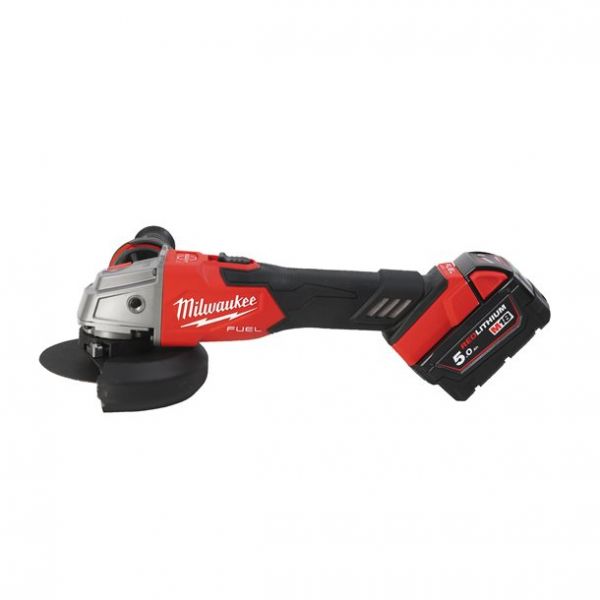 Шліфмашина кутова акумуляторна MILWAUKEE, M18 FSAG125XB-502X, діаметр 125мм (+2 акумулятори, зарядний пристрій, захисний кожух,
