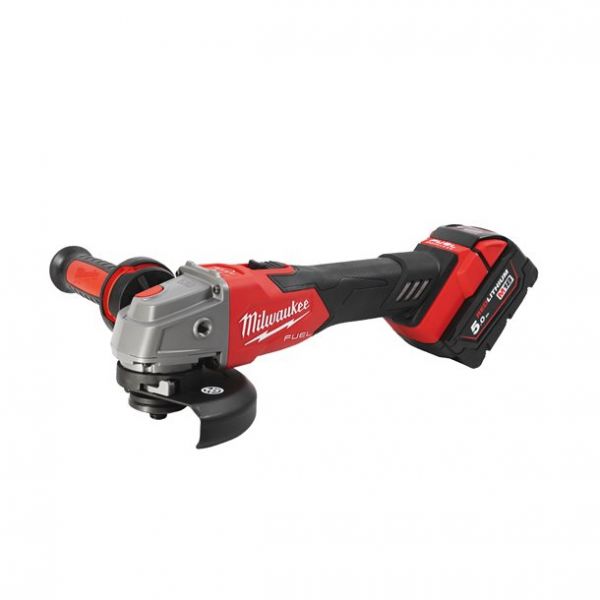 Шліфмашина кутова акумуляторна MILWAUKEE, M18 FSAG125XB-502X, діаметр 125мм (+2 акумулятори, зарядний пристрій, захисний кожух,