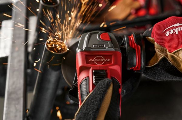 Шліфмашина кутова акумуляторна MILWAUKEE, M18 FSAG125XB-502X, діаметр 125мм (+2 акумулятори, зарядний пристрій, захисний кожух,