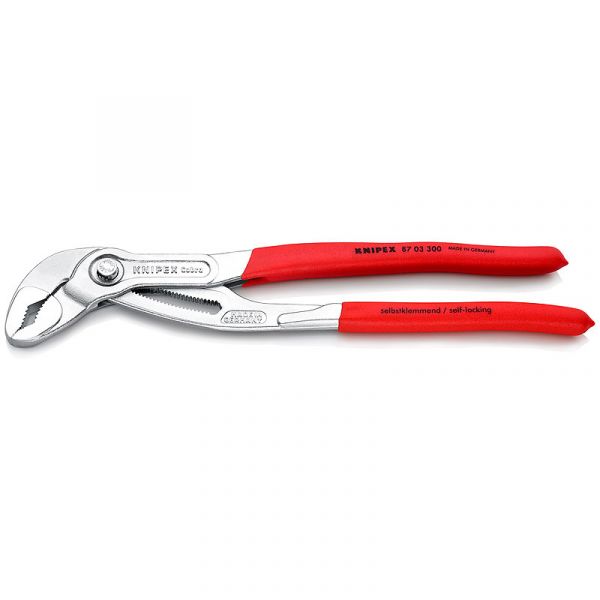 Високотехнологічні сантехнічні кліщі Cobra, хромовані KNIPEX 87 03 300 SB