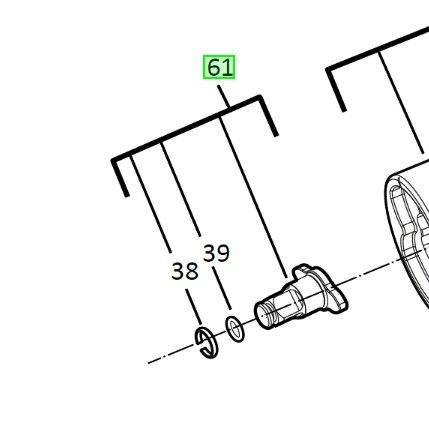 Шпиндель для M12FIWF12 MILWAUKEE