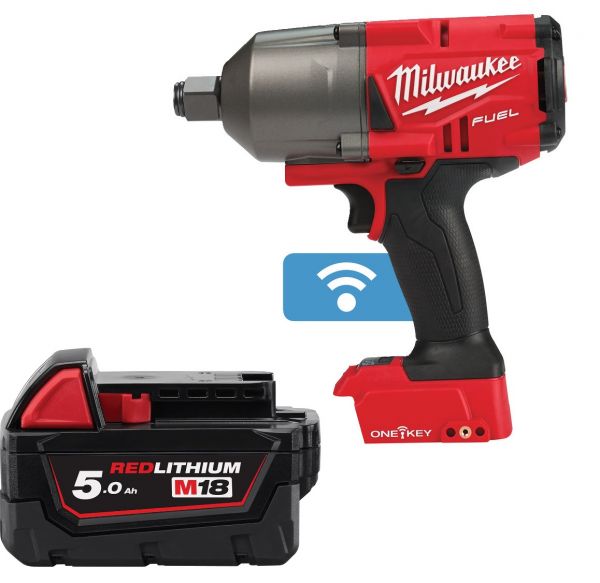 Гайковерт акумуляторний безщітковий MILWAUKEE 3/4" (2034Нм) M18 ONEFHIWF34-0, з кільцем (каркас) + M18 B5 подарунок