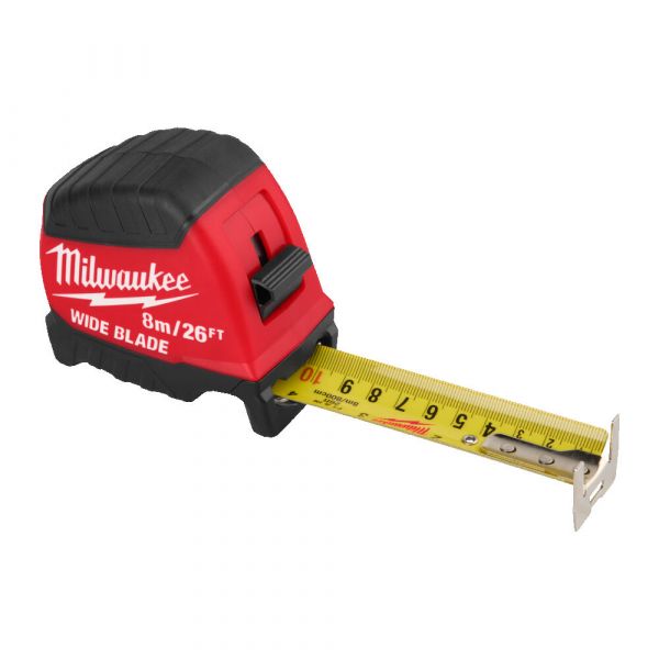 Рулетка WIDE BLADE MILWAUKEE (Gen2), (полотно 35мм), 8м/26фт