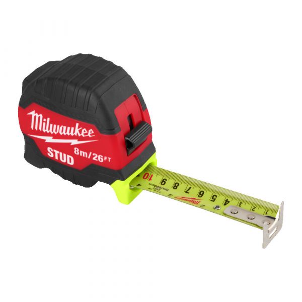 Рулетка магнитная MILWAUKEE, STUD (Gen 3), 8м/26фт (33мм)