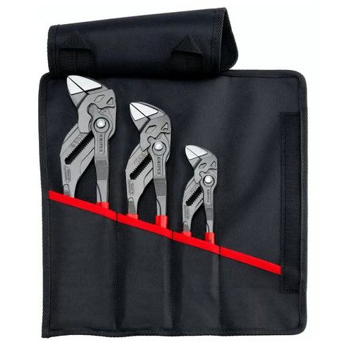 Набір ключів-плоскогубців (3шт.) Knipex в сумці-розгортці