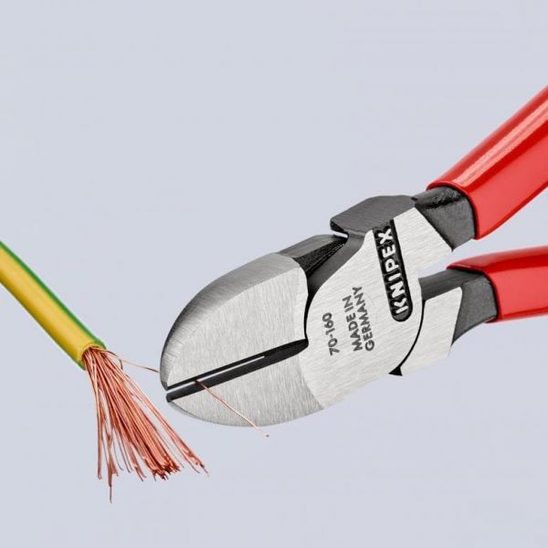 Кусачки бокові (бокорізи), діаметр 4,0мм, 160мм KNIPEX 70 01 160, фосфатовані