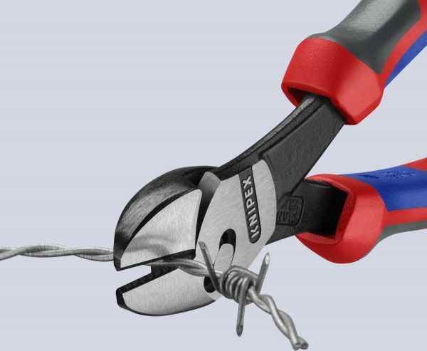 Кусачки бокові (бокорізи) особливої потужності TwinForce, діаметр 4,0мм, 180мм KNIPEX 73 71 180 BK, фосфатовані