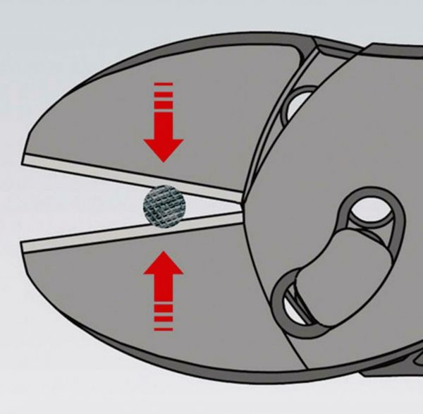 Кусачки бокові (бокорізи) особливої потужності TwinForce, діаметр 4,0мм, 180мм KNIPEX 73 71 180 BK, фосфатовані