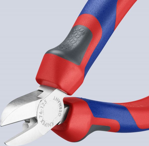 Кусачки бокові (бокорізи) для електроніки, діаметр 3,0мм, 125мм KNIPEX 76 05 125, хромовані