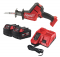 Пила шабельна акумуляторна MILWAUKEE, M18 FHZ-502X (зарядий пристрій M12-18 FC, 2 акумулятори М18 В5 5Аг, полотно, HDкейс)