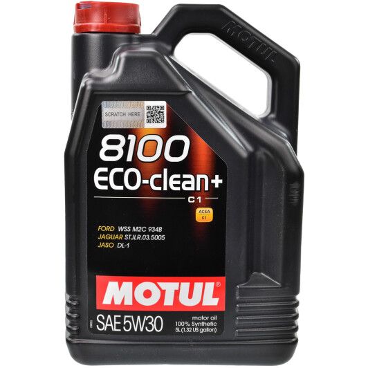 Олива Motul 8100 Eco-clean+ 5W-30, 5л. 101584