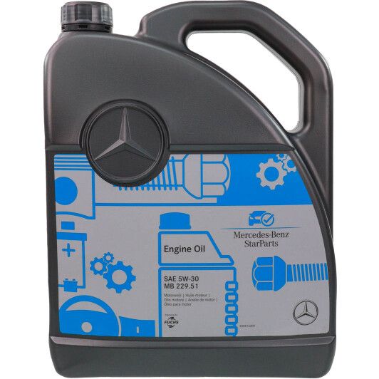 Олива Mercedes Benz MB 5W-30, 229.51, 5л. A000989320913ABDE