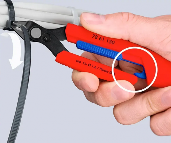 Кусачки Electronic Slim Knips, діаметр 1,6мм, 150мм KNIPEX 78 61 150 V01 V01 (з чохлом)