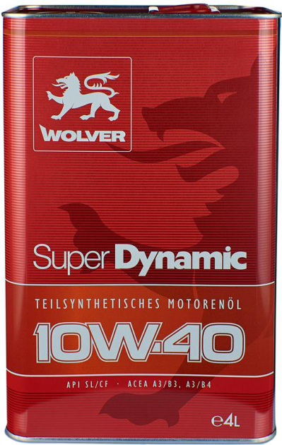 Масло моторное Super Dynamic SAE 10W-40 Wolver - 4 л
