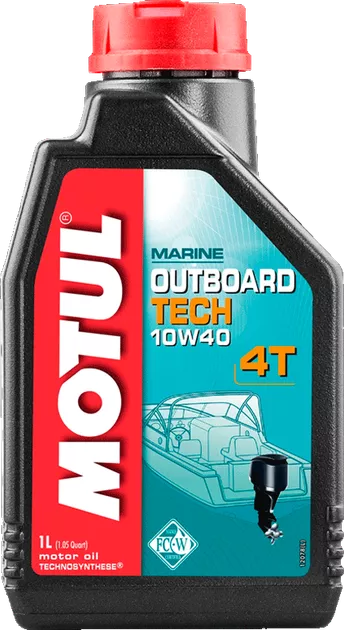 Олива Motul Outboard Tech 4T 10W-40, 1л. 106397.