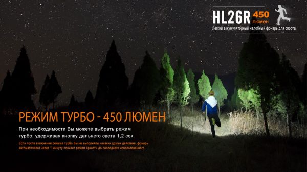 Ліхтар налобний Fenix HL26R жовтий