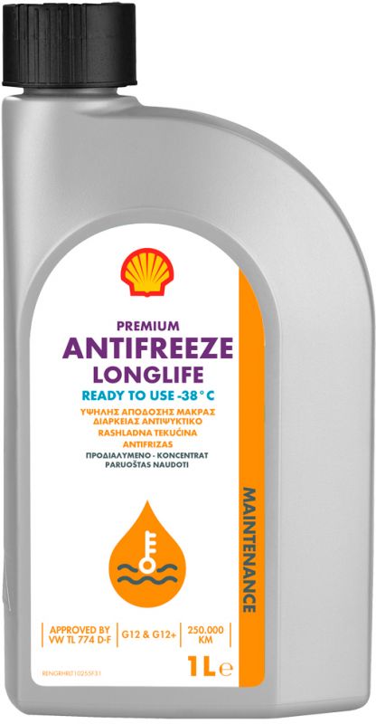 Антифриз готовий Premium Antifreeze LongLife 774 D-F (G12+) Shell - 1 л