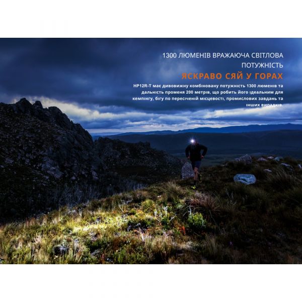Ліхтар налобний Fenix HP12R-TB чорний