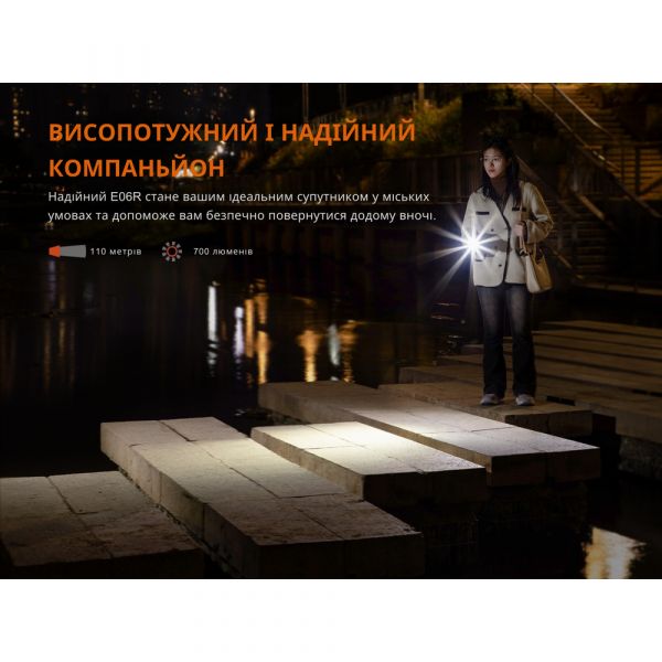 Ліхтар наключний Fenix E06R, білий | Лімітована серія