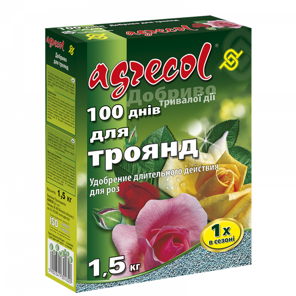 Удобрение для роз (100 дней длительного действия) Agrecol - 1,5 кг