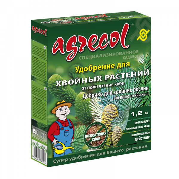 Добриво для хвойних від пожовтіння хвої Agrecol - 1,2 кг