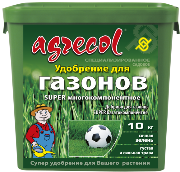 Удобрение для газонов super многокомпонентное Agrecol - 10 кг