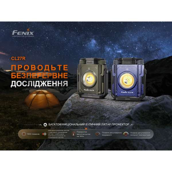 Ліхтар прожектор Fenix CL27R темно-блакитний