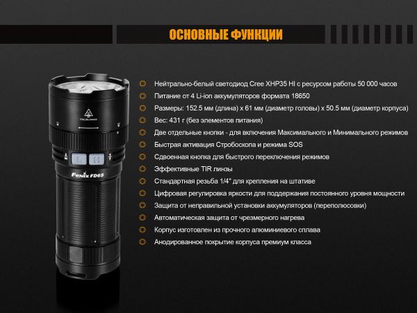 Ліхтар ручний Fenix FD65