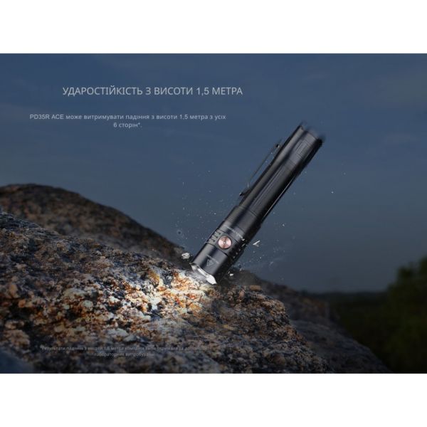 Ліхтар тактичний ручний Fenix PD35R ACE LED 2000 лм + наключний ліхтар CL01 (чорний)  | Лімітована серія