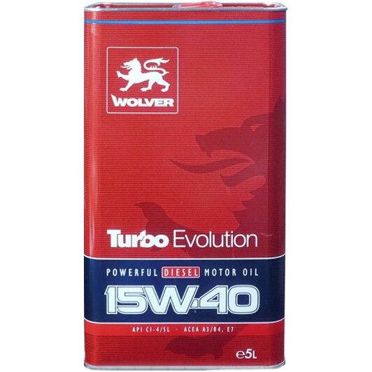 Масло моторное Turbo Evolution SAE 15W-40 Wolver - 4 л