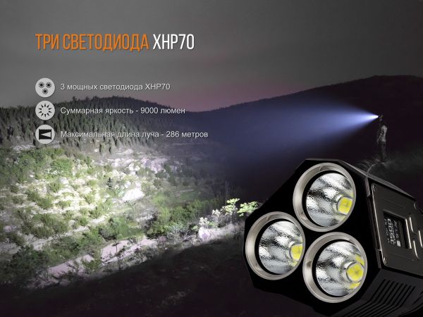 Ліхтар ручний Fenix TK72R 3 Cree XHP70