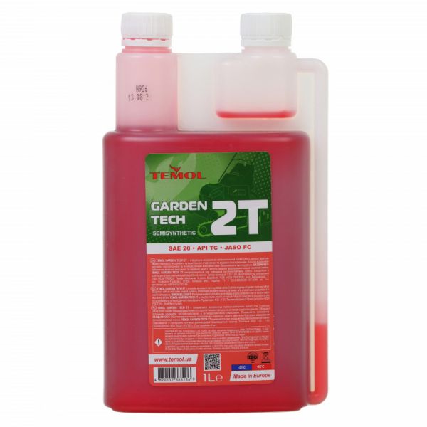 Масло GARDEN TECH 2T (Semi-synthetic) - канистра с дозатором TEMOL 1 л